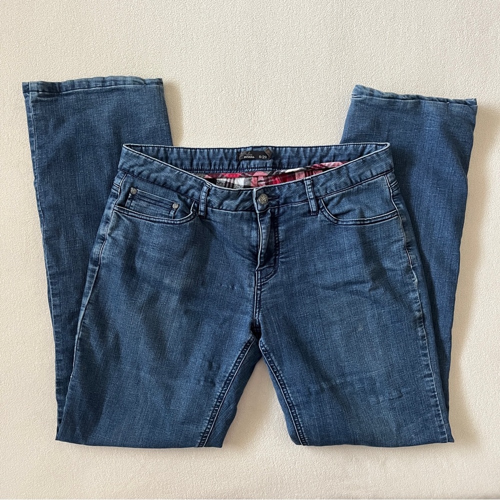 Prana Women’s Flannel Lined Boyfriend Jeans Organic Cotton (79%) Kara Denim 8/29